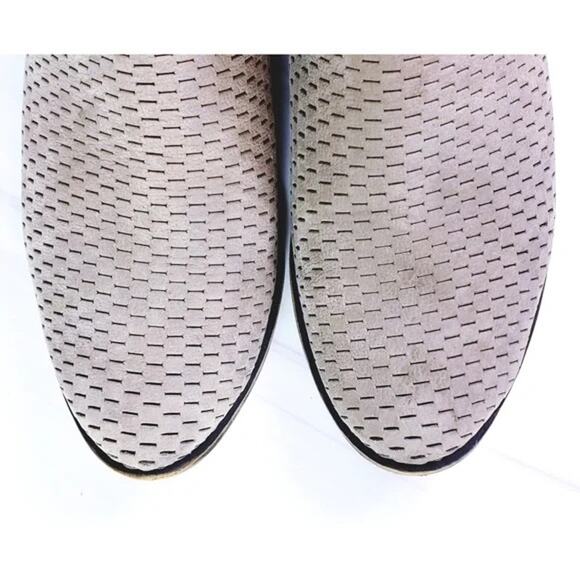 Lucky Brand Suede Perforated Ankle Booties 8.5M Western Everyday Wear Rustic - Picture 3 of 6